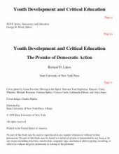 book Youth Development and Critical Education : The Promise of Democratic Action