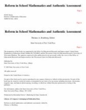 book Reform in School Mathematics and Authentic Assessment