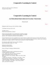 book Cooperative Learning in Context : An Educational Innovation in Everyday Classrooms