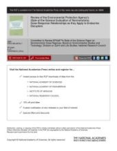 book Review of the Environmental Protection Agency's State-Of-the-Science Evaluation of Nonmonotonic Dose-Response Relationships As They Apply to Endocrine Disruptors