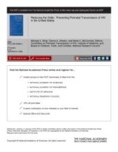 book Reducing the Odds : Preventing Perinatal Transmission of HIV in the United States