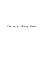 book Democracy : A History of Ideas