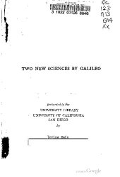 book Dialogues Concerning Two New Sciences