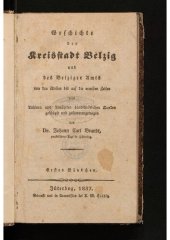 book Geschichte der Kreisstadt Belzig und des Belziger Amts