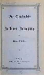 book Geschichte der Berliner Bewegung