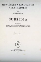 book Komanisches Wörterbuch. Türkischer Wortindex Zu Codex Cumanicus