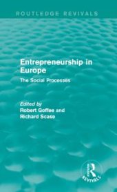 book Entrepreneurship in Europe: The Social Processes