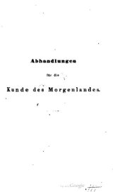 book Abhandlungen für die Kunde des Morgenlandes