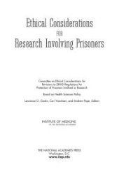 book Ethical Considerations for Research Involving Prisoners