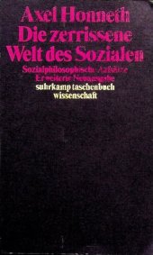 book Die zerrissene Welt des Sozialen. Sozialphilosophische Aufsätze.