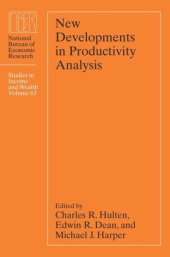 book New Developments in Productivity Analysis