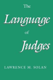 book The Language of Judges