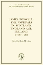 book James Boswell, The Journals in Scotland, England and Ireland, 1766-1769