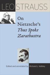 book Leo Strauss on Nietzsche's "Thus Spoke Zarathustra"