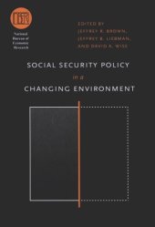 book Social Security Policy in a Changing Environment