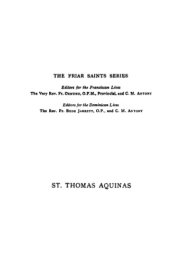 book Saint Thomas Aquinas, of the order of preachers (1225-1274): A biographical study of the Angelic doctor