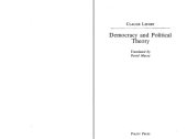 book Democracy and Political Theory