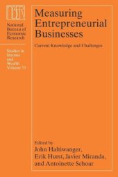 book Measuring Entrepreneurial Businesses: Current Knowledge and Challenges