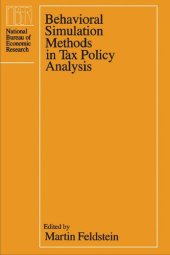 book Behavioral Simulation Methods in Tax Policy Analysis