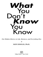 book What You Don't Know You Know