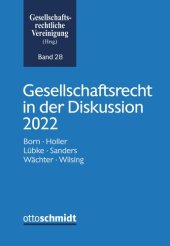 book Gesellschaftsrecht in der Diskussion 2022