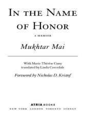 book In the Name of Honor: A Memoir