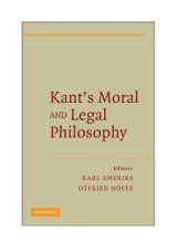 book Kant's Moral and Legal Philosophy 