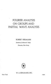 book Fourier analysis on groups and partial wave analysis 