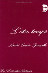 book L'etre-temps: Quelques reflexions sur le temps de la conscience (Perspectives critiques)