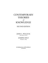 book Contemporary Theories of Knowledge