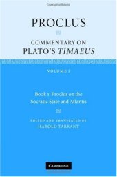 book Proclus: Commentary on Plato's Timaeus:  Proclus on the Socratic State and Atlantis