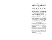 book A Second Vindication of Mr Locke