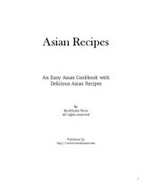 book Asian Recipes: An Easy Asian Cookbook with Delicious Oriental Recipes