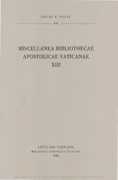 book Miscellanea Bibliothecae Apostolicae Vaticanae