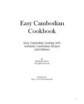 book Easy Cambodian Cookbook: Easy Cambodian Cooking with Authentic South-East Asian Recipes