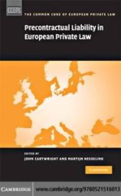 book Precontractual Liability in European Private Law