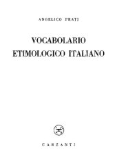 book Vocabolario etimologico italiano