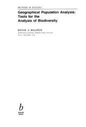 book Geographical Population Analysis : Tools for the Analysis of Biodiversity