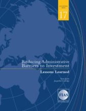 book Reducing Administrative Barriers to Investment : Lessons Learned