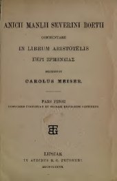 book Commentarii in librum Aristotelis Περὶ Ἑρμηνείας [Perì Hermeneías]