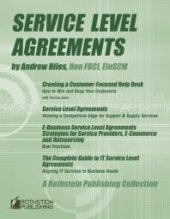 book Service Level Agreements by Andrew Hiles, Hon FBCI, EloSCM : A Rothstein Publishing Collection