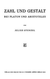 book Zahl und Gestalt bei Platon und Aristoteles