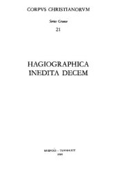 book Hagiographica inedita decem