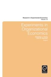 book Experiments in Organizational Economics