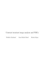 book Contrast invariant image analysis and PDE's