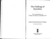 book The Challenge of Surrealism: the Correspondence of Theodore W. Adorno and Elizabeth Lenk