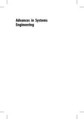 book Advances in Systems Engineering