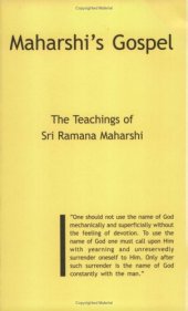 book Maharshis Gospel: The Teachings Of Sri Raman Maharshi