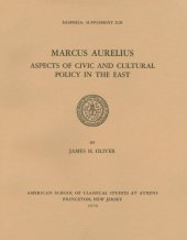 book Marcus Aurelius: Aspects of Civic and Cultural Policy in the East 