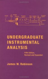 book Undergraduate Instrumental Analysis, Fifth Edition